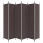 Preview: 6-tlg. Paravent Braun 300x220 cm Stoff