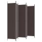 Preview: 6-tlg. Paravent Braun 300x220 cm Stoff