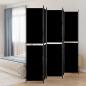 Preview: ARDEBO.de - 5-tlg. Paravent Schwarz 250x220 cm Stoff