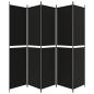 Preview: 5-tlg. Paravent Schwarz 250x220 cm Stoff