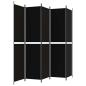 Preview: 5-tlg. Paravent Schwarz 250x220 cm Stoff