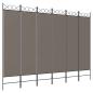 Preview: 6-tlg. Paravent Anthrazit 240x220 cm Stoff