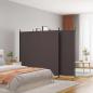 Preview: ARDEBO.de - 3-tlg. Paravent Braun 525x180 cm Stoff