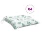 Preview: Stuhlkissen 4 Stk. Blattmuster 50x50x7 cm Oxford-Gewebe