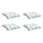 Preview: Stuhlkissen 4 Stk. Blattmuster 50x50x7 cm Oxford-Gewebe