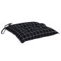 Preview: Stuhlkissen 2 Stk. Schwarz Karomuster 40x40x7 cm Stoff