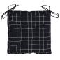 Preview: Stuhlkissen 2 Stk. Schwarz Karomuster 40x40x7 cm Stoff
