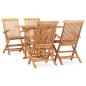 Preview: ARDEBO.de - 5-tlg. Garten-Essgruppe Klappbar Massivholz Teak