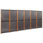 Preview: 6-tlg. Raumteiler Schwarz 420x180 cm