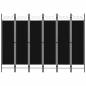 Preview: ARDEBO.de - 6-tlg. Raumteiler Schwarz 240 x 180 cm
