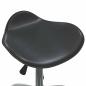 Preview: Friseur Rollhocker Schwarz Kunstleder