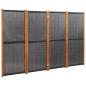Preview: 4-tlg. Raumteiler Schwarz 280x180 cm