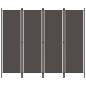 Preview: ARDEBO.de - 4-tlg. Raumteiler Anthrazit 200x180 cm