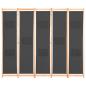 Preview: 5-teiliger Raumteiler Grau 200 x 170 x 4 cm Stoff