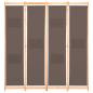 Preview: 4-teiliger Raumteiler Braun 160 x 170 x 4 cm Stoff