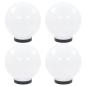 Preview: ARDEBO.de - LED-Gartenleuchten 4 Stk. Kugelförmig 20 cm PMMA