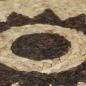 Preview: Teppich Handgefertigt Jute mit Dunkelbraunem Aufdruck 150 cm