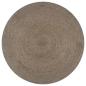 Preview: ARDEBO.de - Teppich Handgefertigt Jute Rund 90 cm Grau