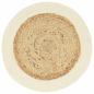 Preview: Tischsets 4 Stk. Natur 38 cm Rund Jute und Baumwolle