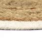 Preview: Tischsets 4 Stk. Natur 38 cm Rund Jute und Baumwolle