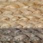 Preview: Teppich Handgefertigt Jute mit Grauem Rand 90 cm