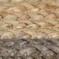 Preview: Teppich Handgefertigt Jute mit Grauem Rand 150 cm