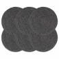 Preview: ARDEBO.de - Tischsets 6 Stk. Dunkelgrau 38 cm Rund Jute
