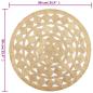 Preview: Teppich Handgefertigt Jute Geflochten 90 cm
