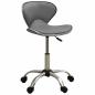 Preview: ARDEBO.de - Friseur Rollhocker Grau Kunstleder