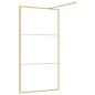 Preview: Duschwand für Begehbare Dusche ESG Klarglas Golden 115x195cm
