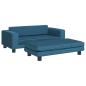 Preview: Hundebett mit Verlängerung Blau 100x50x30 cm Samt