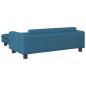 Preview: Hundebett mit Verlängerung Blau 100x50x30 cm Samt