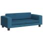 Preview: Hundebett mit Verlängerung Blau 100x50x30 cm Samt