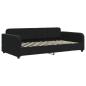 Preview: Tagesbett Schwarz 100x200 cm Samt