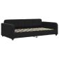 Preview: Tagesbett Schwarz 90x200 cm Samt