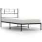 Preview: Bettgestell mit Kopfteil Metall Schwarz 90x190 cm