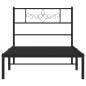 Preview: Bettgestell mit Kopfteil Metall Schwarz 90x190 cm