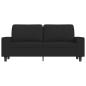 Preview: 2-Sitzer-Sofa Schwarz 140 cm Stoff