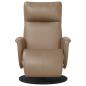Preview: Relaxsessel mit Fu?teil Cappuccino-Braun Kunstleder