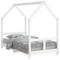 Preview: Kinderbett Wei? 80x160 cm Massivholz Kiefer