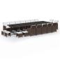 Preview: 19-tlg. Garten-Essgruppe mit Kissen Poly Rattan Braun