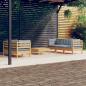 Preview: ARDEBO.de - 6-tlg. Garten-Lounge-Set mit Grauen Kissen Kiefernholz