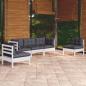 Preview: ARDEBO.de - 5-tlg. Garten-Lounge-Set mit Kissen Kiefer Massivholz