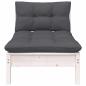 Preview: 5-tlg. Garten-Lounge-Set mit Kissen Kiefer Massivholz