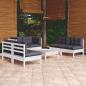 Preview: ARDEBO.de - 7-tlg. Garten-Lounge-Set mit Kissen Kiefer Massivholz