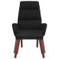 Preview: Relaxsessel mit Hocker Schwarz Stoff