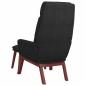 Preview: Relaxsessel mit Hocker Schwarz Stoff