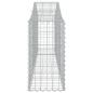 Preview: Gabionen mit Hochbogen 5 Stk. 200x30x60/80 cm Verzinktes Eisen