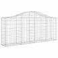 Preview: Gabionen mit Hochbogen 8 Stk. 200x30x80/100 cm Verzinktes Eisen