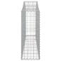 Preview: Gabionen mit Hochbogen 8 Stk. 200x30x80/100 cm Verzinktes Eisen